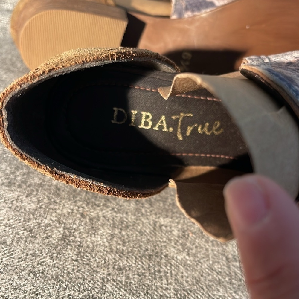 Diba Shy Town Leather Snake and Cognac Shoe. NEW - Picture 6 of 6